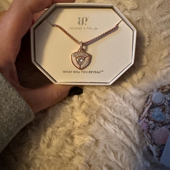 Elegant Rose Gold Pendant Necklace - Picture 2 of 3